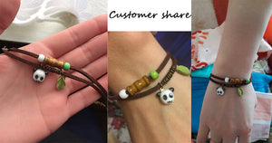 Handmade Unique Cute Panda Ceramic Bracelet