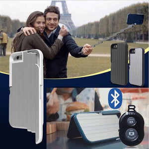 3 in 1 Selfie Stick Phone Case for iPhone 6/7 + Bluetooth