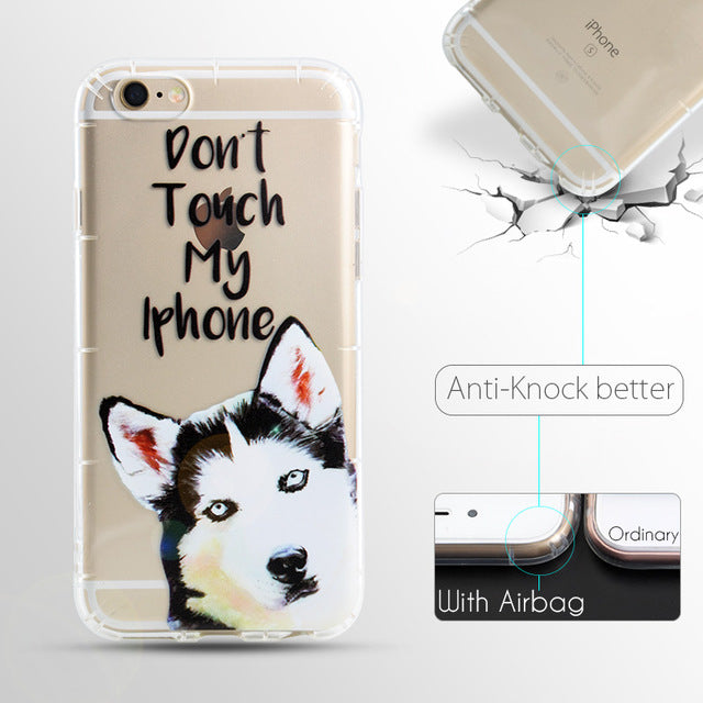 Funny Cute Dog Cat Anti-Knock Phone Case