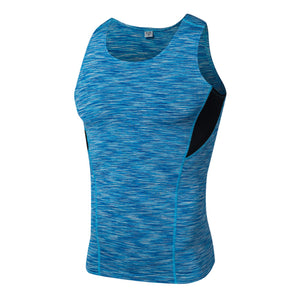 Yuerlian Quickly Dry Men's Sportswear T-Shirts Compression Fitness Tights Tank Top Sleeveless Blouse Red Running Jersey Gym Vest